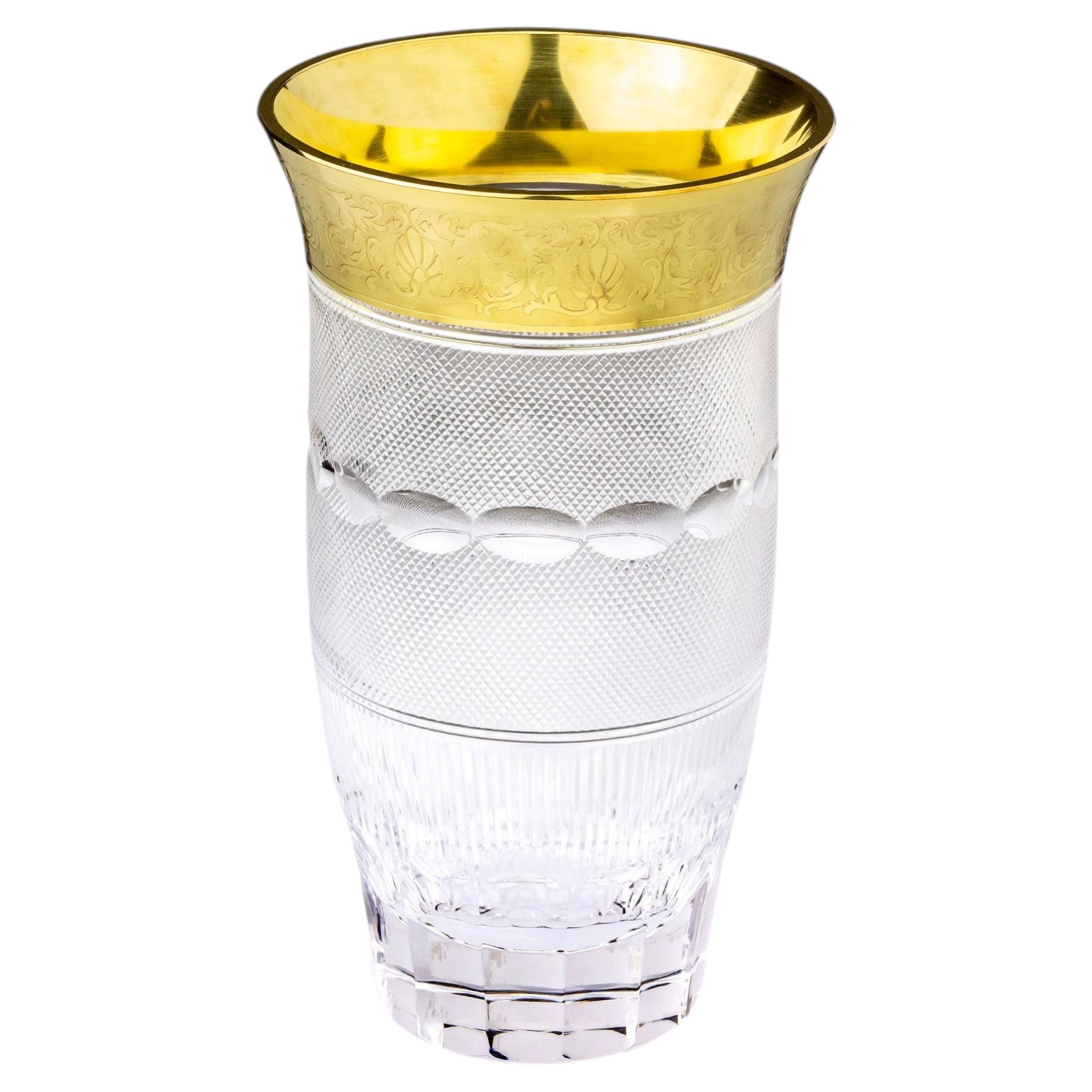 Large Crystal Vase by Moser in the 'Splendid' Pattern