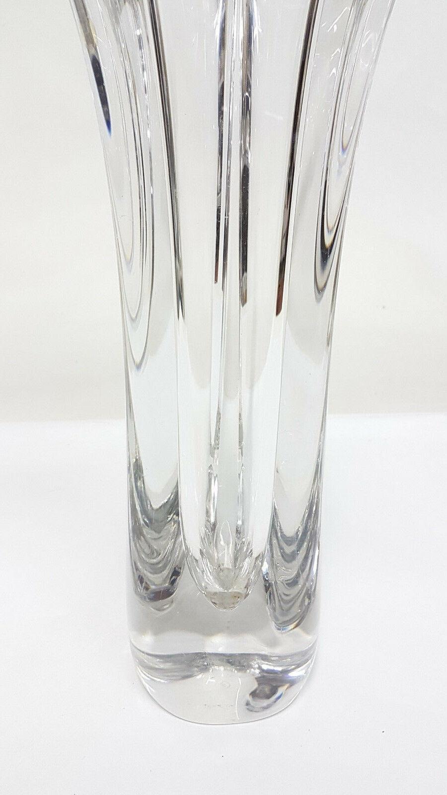 Late 20th Century Large Crystal Vase Designed by Umberto Clanetti for Vilca, 1970s