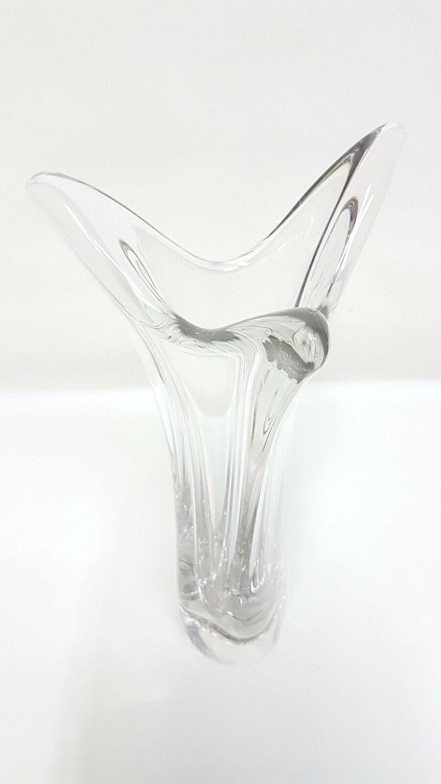 Large Crystal Vase Designed by Umberto Clanetti for Vilca, 1970s 1
