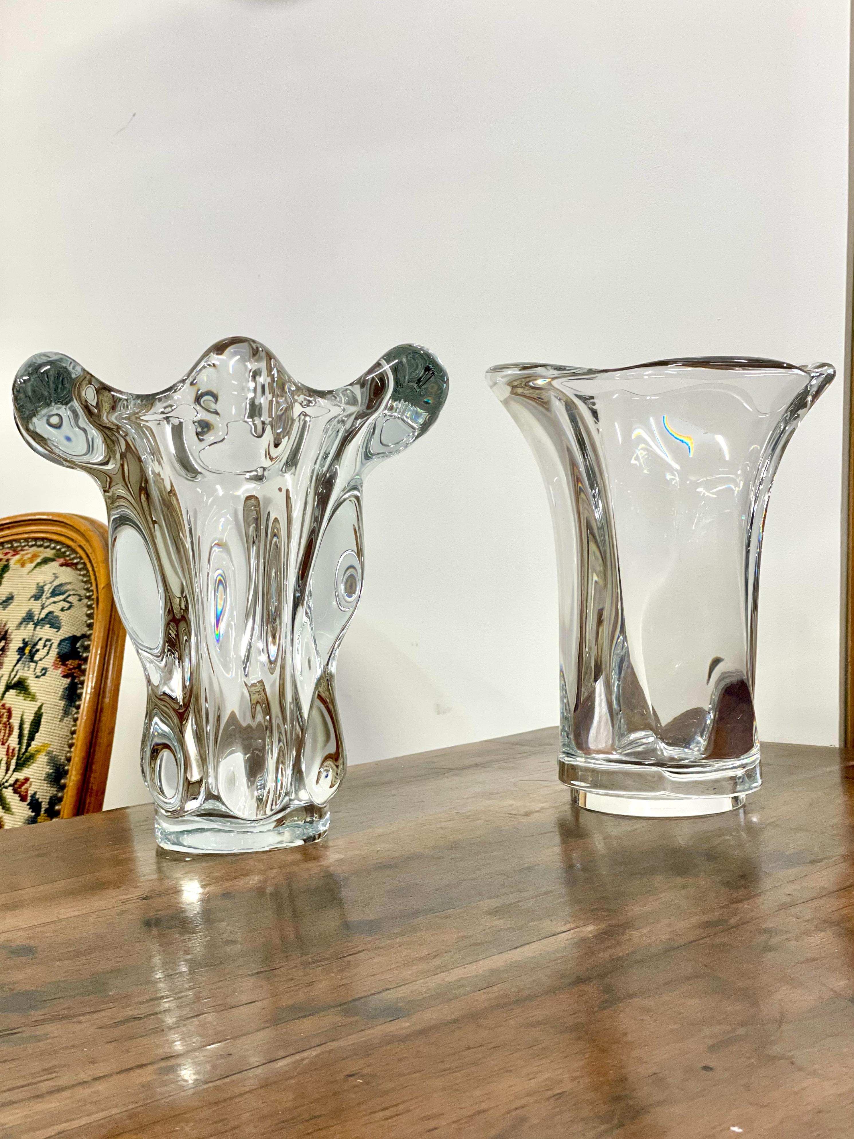 XX secolo Vaso di cristallo grande di Art Vannes in vendita