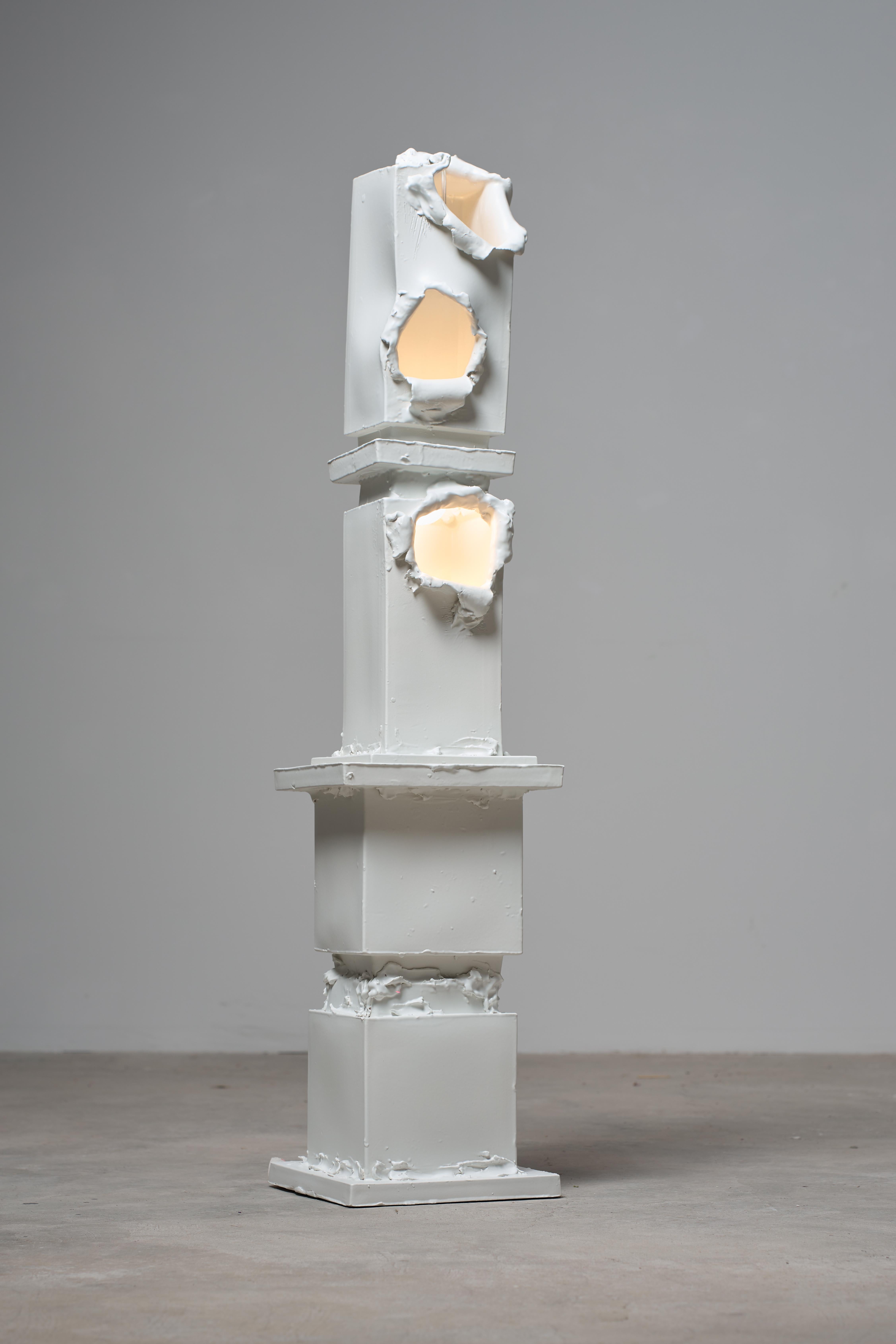 Post Modern, Brutalist, Deconstructivist, Sculptural Floor Lamp. Made in Italy For Sale 2