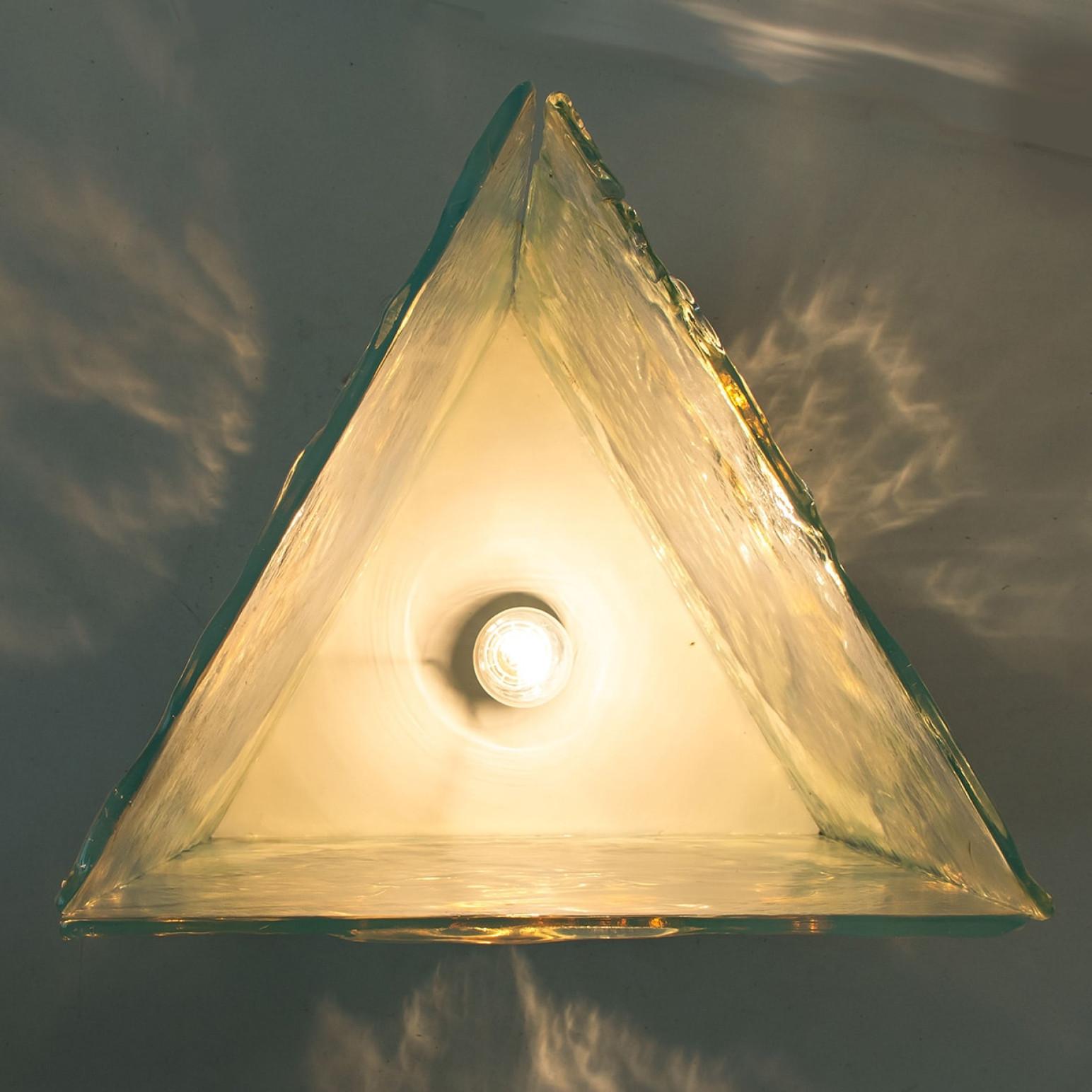 Austrian Large Cube Shaped Blue Glass Floor and Table Light from Leucos, 1970 For Sale