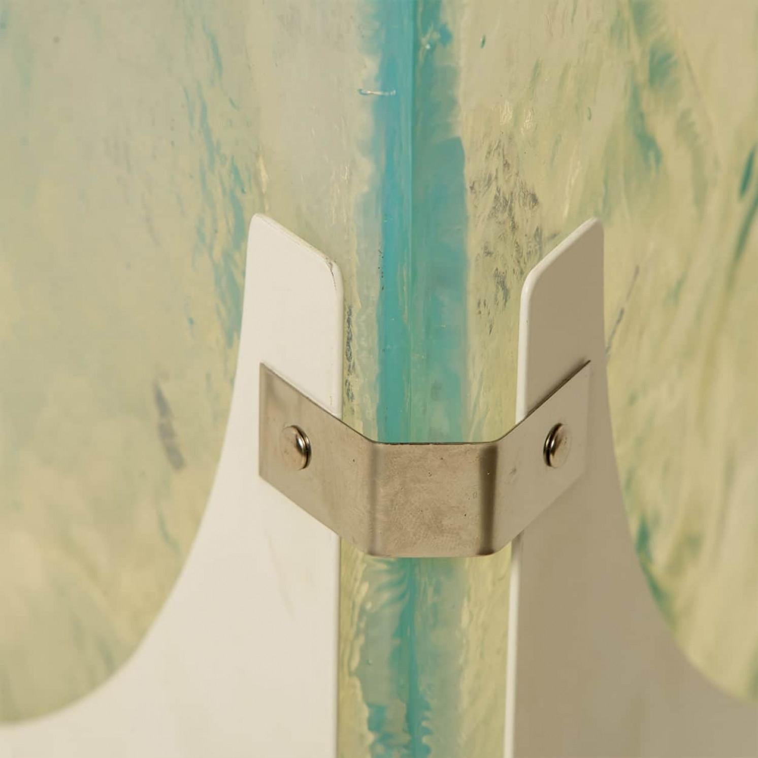 Lampada da tavolo e da terra in vetro blu a forma di cubo di grandi dimensioni di Leucos, 1970 in vendita 1