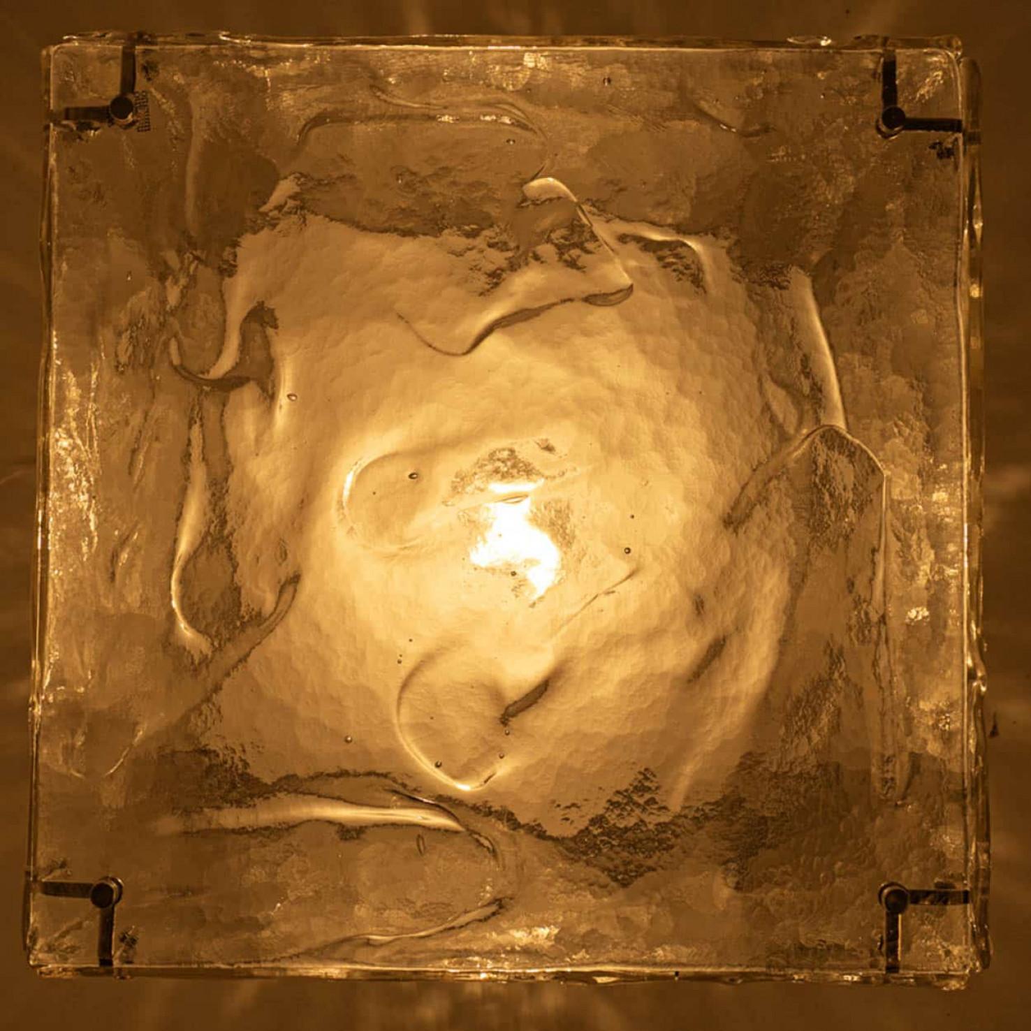 Large Cube Shaped Glass Floor and Table Light by Carlo Nason, 1970 For Sale 2
