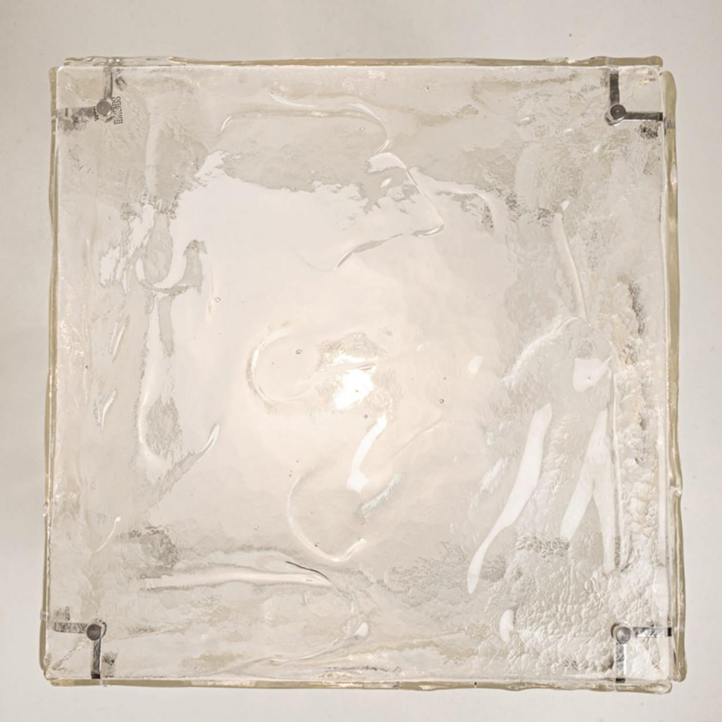 Large Cube Shaped Glass Floor and Table Light by Carlo Nason, 1970 For Sale 4
