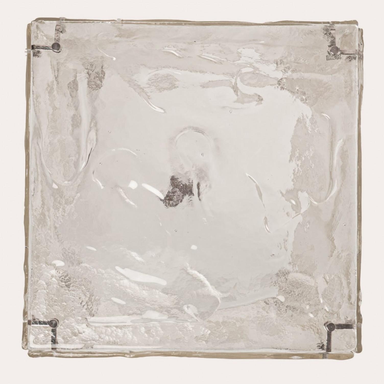 Austrian Large Cube Shaped Glass Floor and Table Light by Carlo Nason, 1970 For Sale