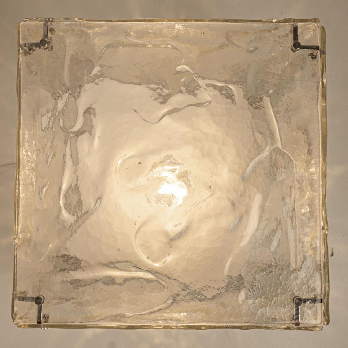 Large Cube Shaped Glass Floor and Table Light by Carlo Nason, 1970 Bon état - En vente à Rijssen, NL
