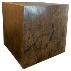 Large Cube Sidetable 18th Century Walnut