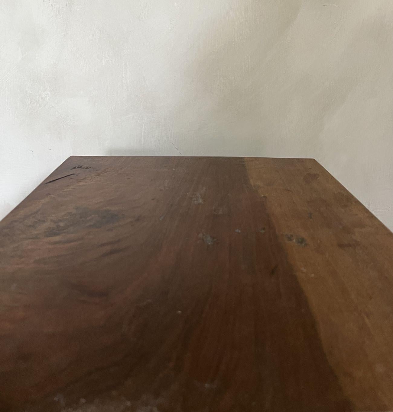 Large Cube Sidetable reclaimed Walnut For Sale 7