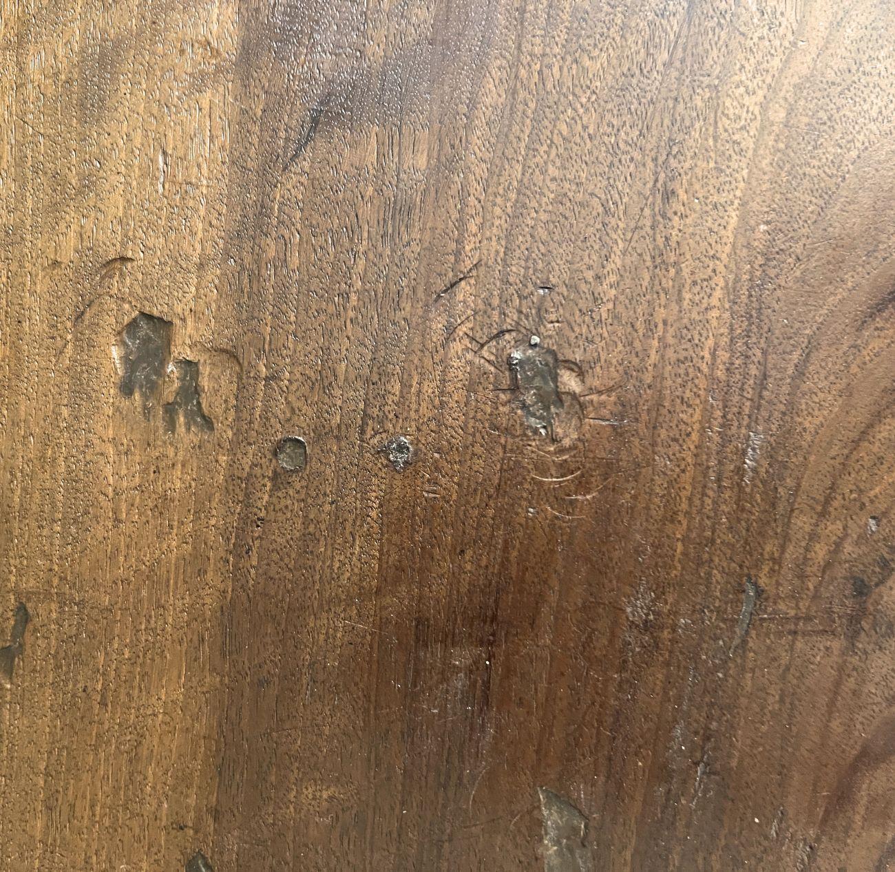 Large Cube Sidetable reclaimed Walnut For Sale 9