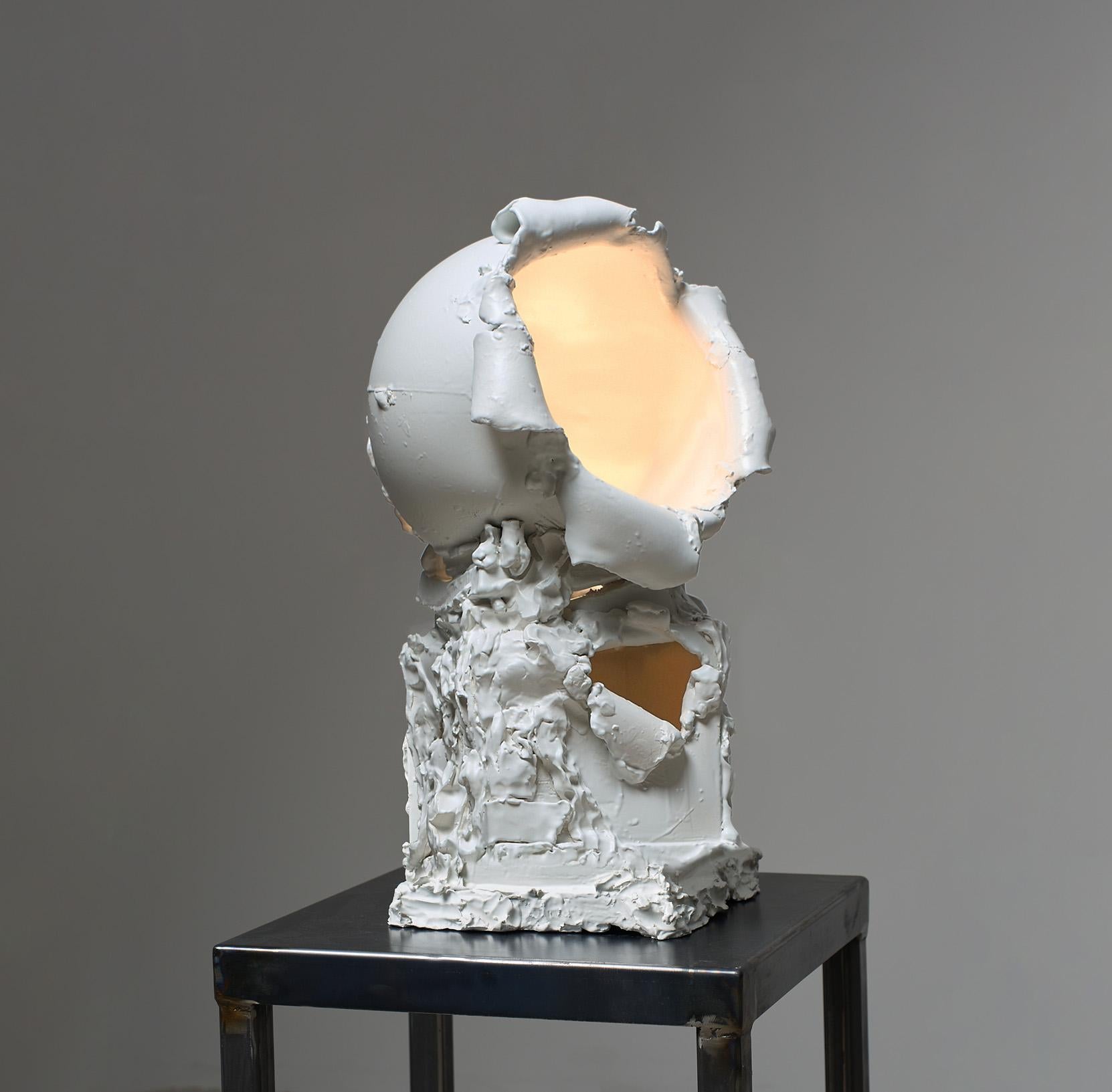 Post Modern, Brutalist, Deconstructivist, Sculptural Floor Lamp. Made in Italy For Sale 11