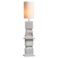 Post Modern, Brutalist, Deconstructivist, Sculptural Floor Lamp. Made in Italy