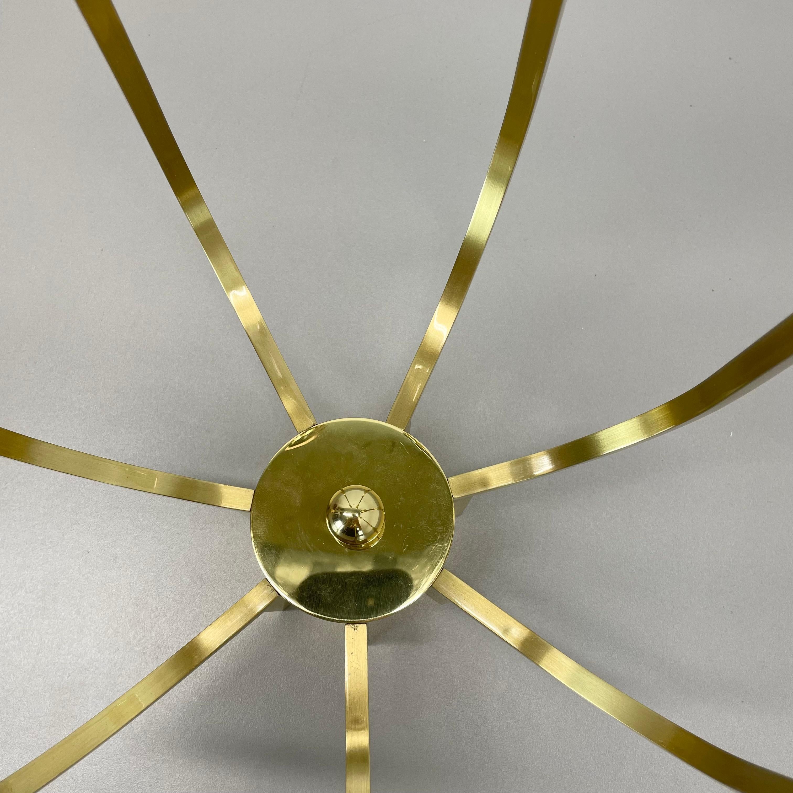 Grande plafoniera CUBIC in ottone a 7 lampadine in stile Stilnovo, Italia anni '70 in vendita 7