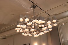 Large Cubic Chandelier by Gaetano Sciolari
