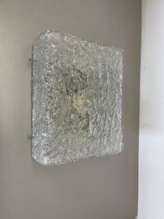 Große kubische Hollywood-Regency-Eisglas-Wandleuchte von Kalmar Lights, 1960er Jahre