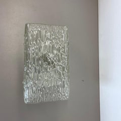 Große kubische Hollywood-Regency-Eisglas-Wandleuchte von Kalmar Lights, 1960er Jahre