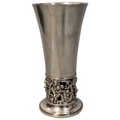 Large Cup in Hallmarked Silver by Evald Nielsen and Johannes Siggard, 1932-1960