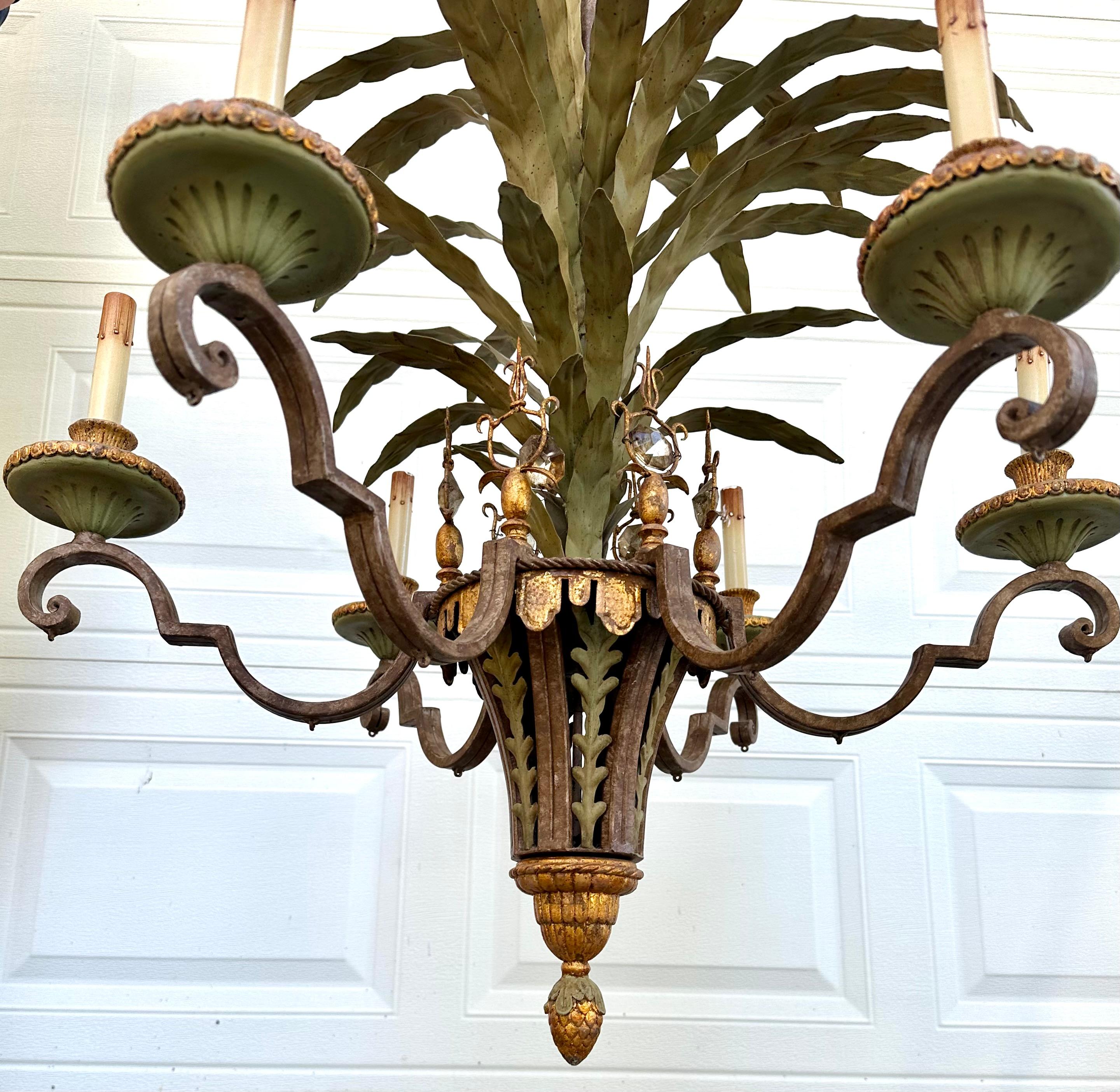 XX secolo Grande lampadario a sei luci Currey & Co. in vendita
