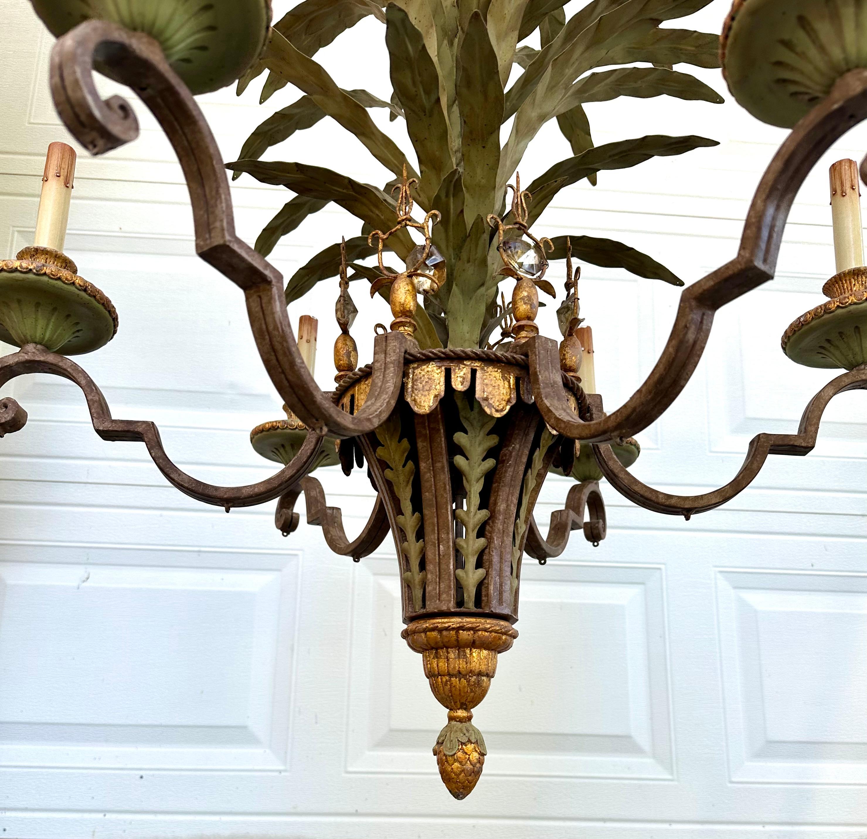 Grande lampadario a sei luci Currey & Co. in vendita 1