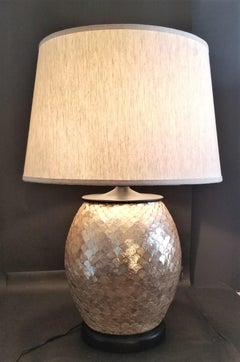 Large Currey & Company Alfresco Iridescent Capiz Shell Table Lamp