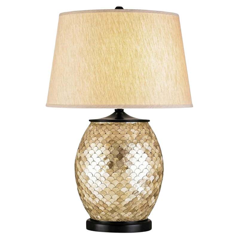 Capiz Shell Floral Table Lamp For Sale at 1stDibs | capiz shell table lamp