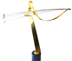 Large Curtis C Jere Brass Spray Sculpture on Marble Base