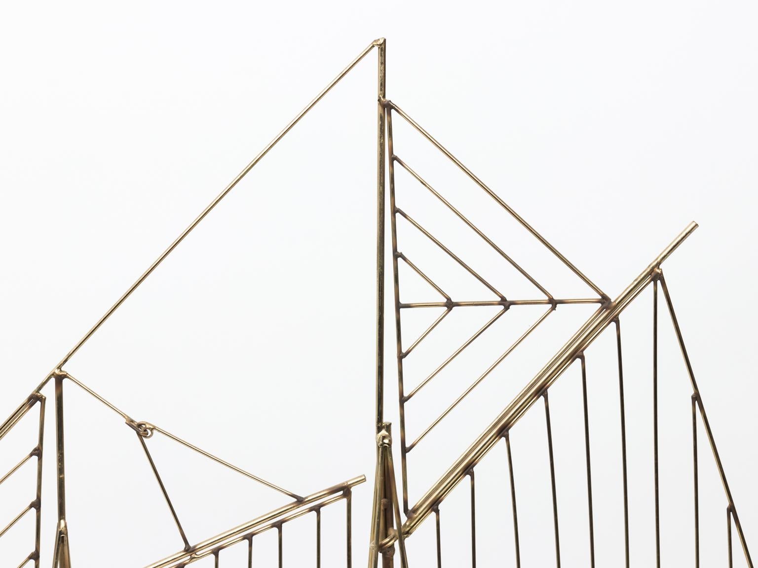 Large Curtis Jere Sailboat Sculpture, circa 1970s 3