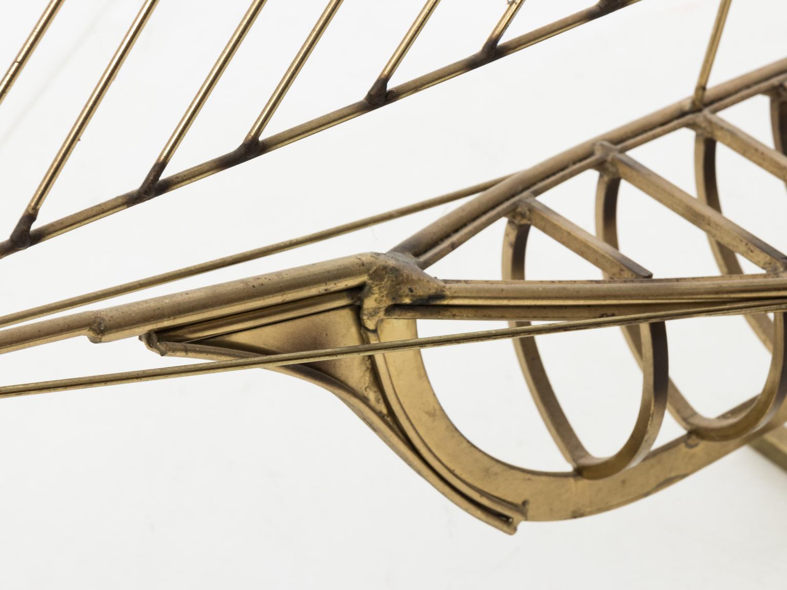 Large scale Curtis Jere sailboat sculpture in Brass signed and dated, circa 1970s. Made in the United States.