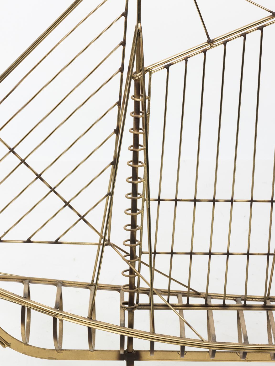 Large Curtis Jere Sailboat Sculpture, circa 1970s 1
