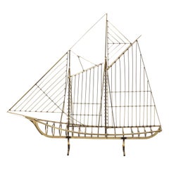 Grande sculpture de voilier de Curtis Jere:: vers 1970