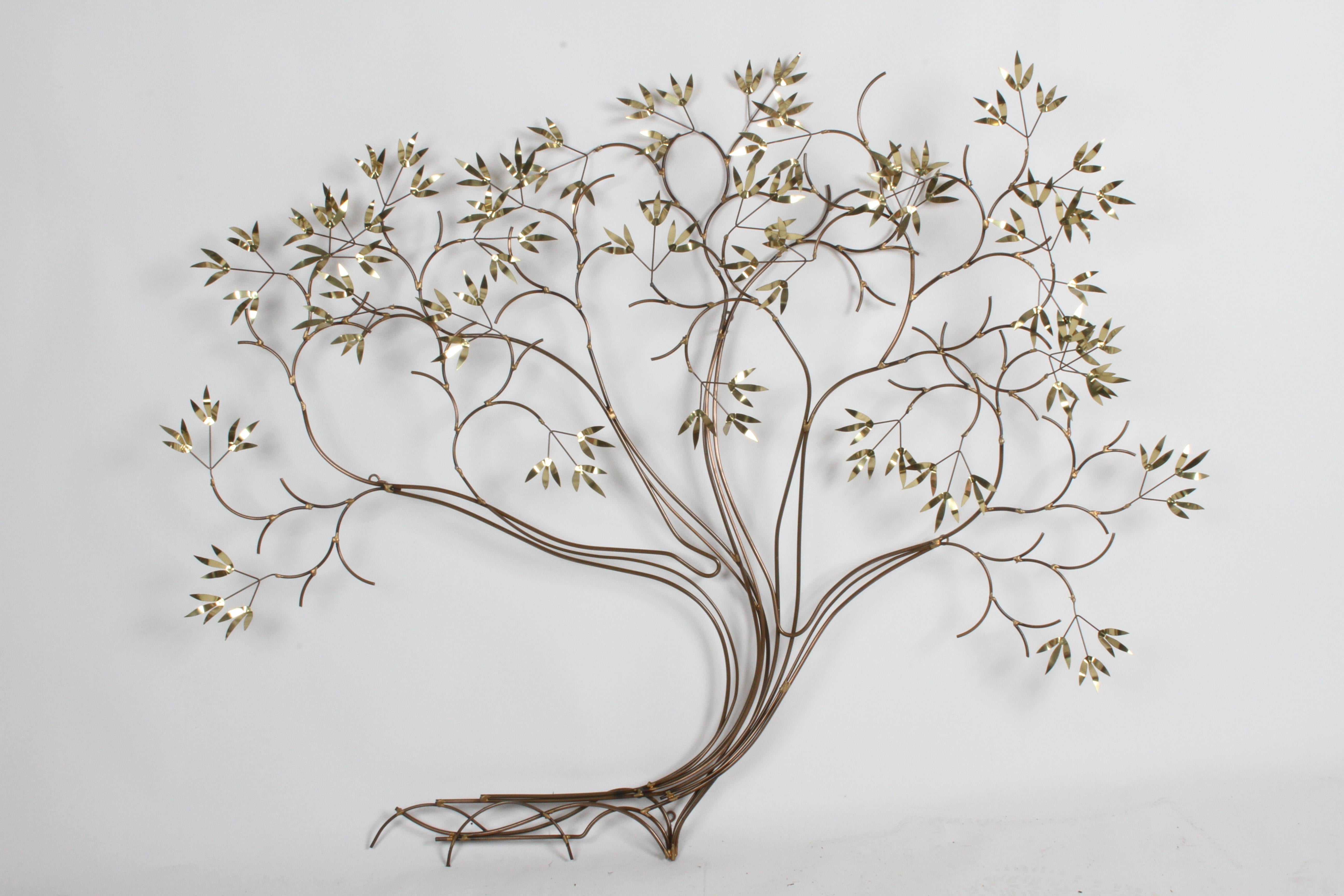 Large Curtis Jeré, The Tree Wall Sculpture, Made of Copper & Brass 4