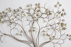 Large Curtis Jeré, The Tree Wall Sculpture, Made of Copper & Brass