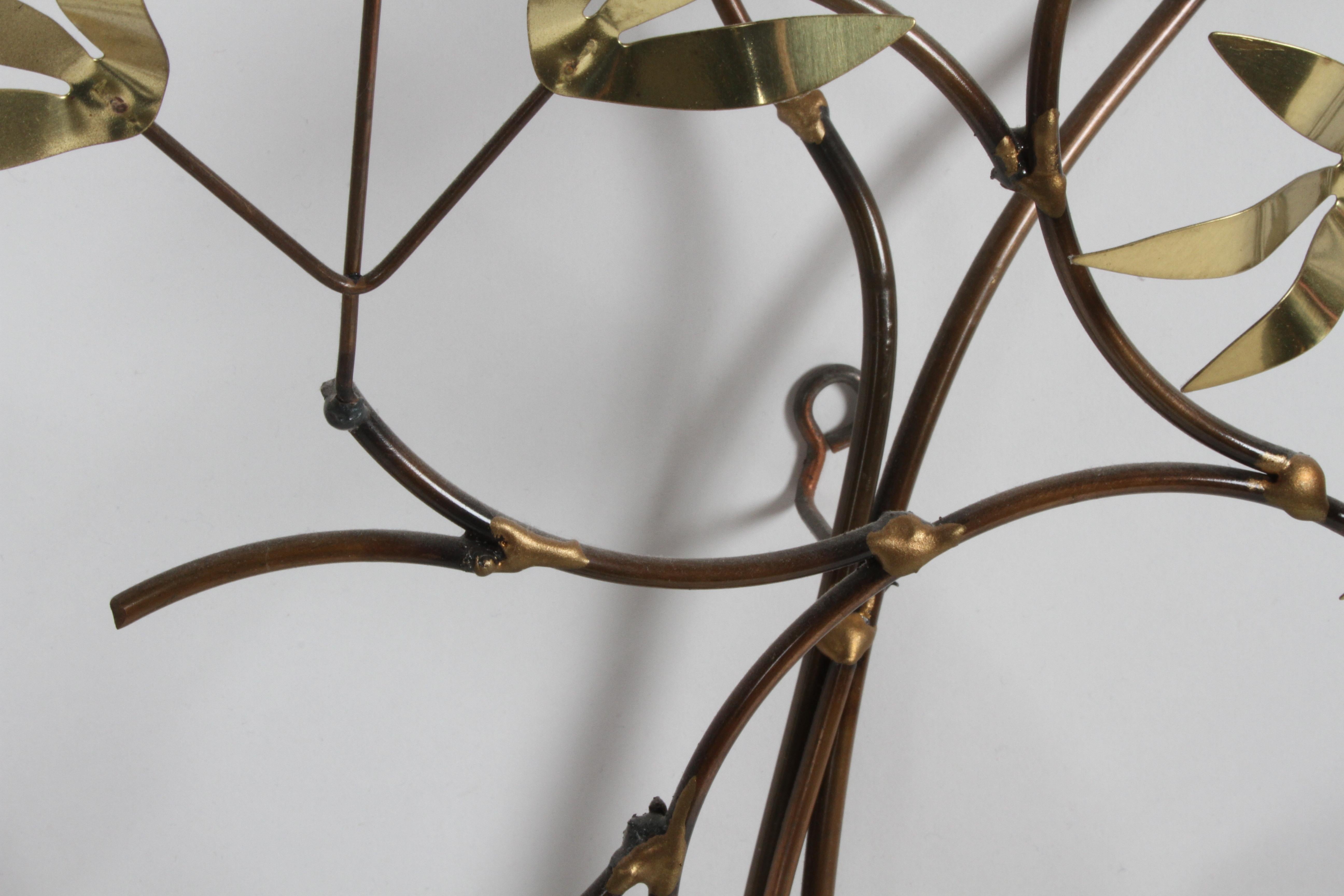 Late 20th Century Large Curtis Jeré, The Tree Wall Sculpture, Made of Copper & Brass