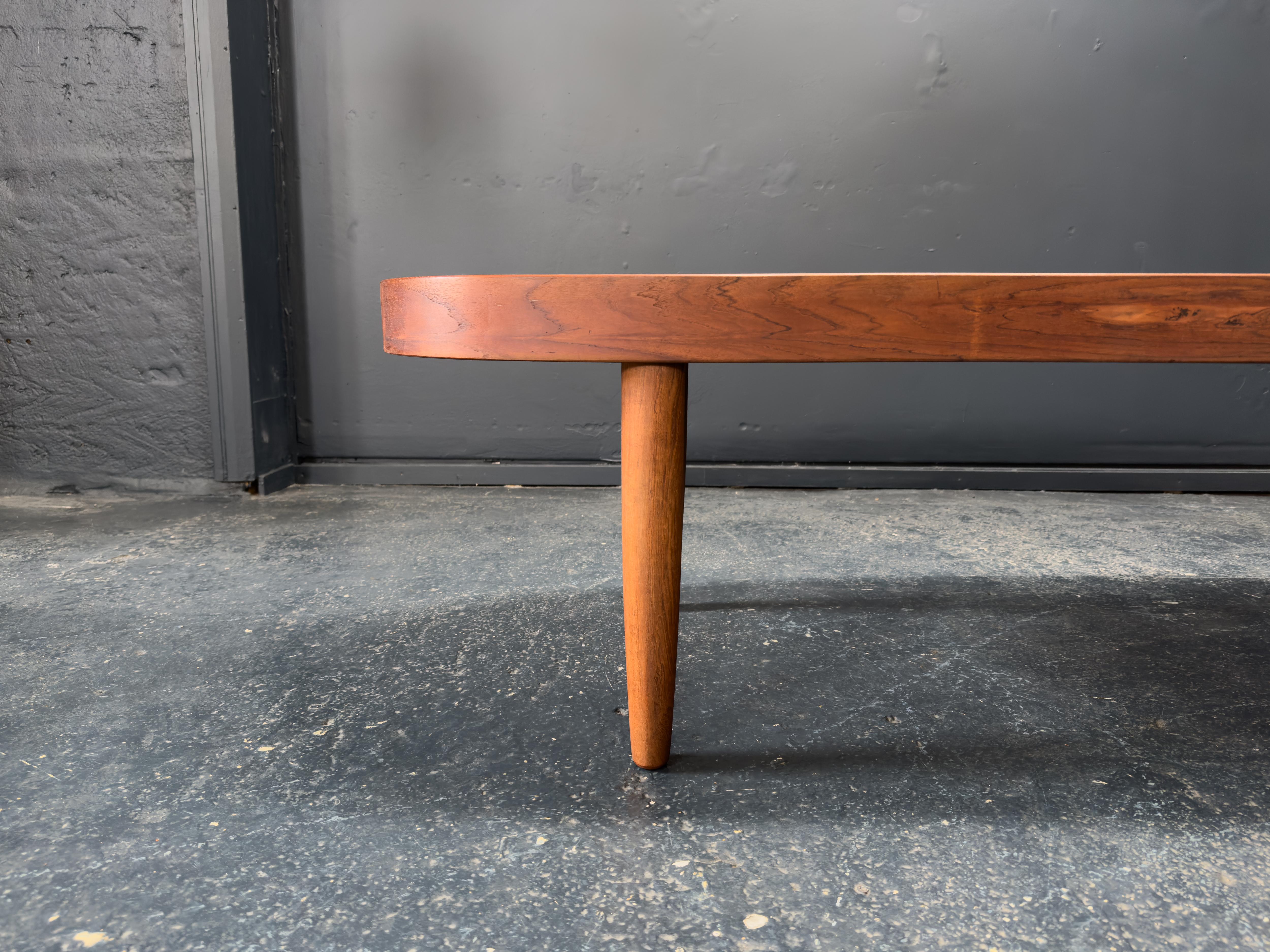 Teak Large Curved Coffee Table For Sale