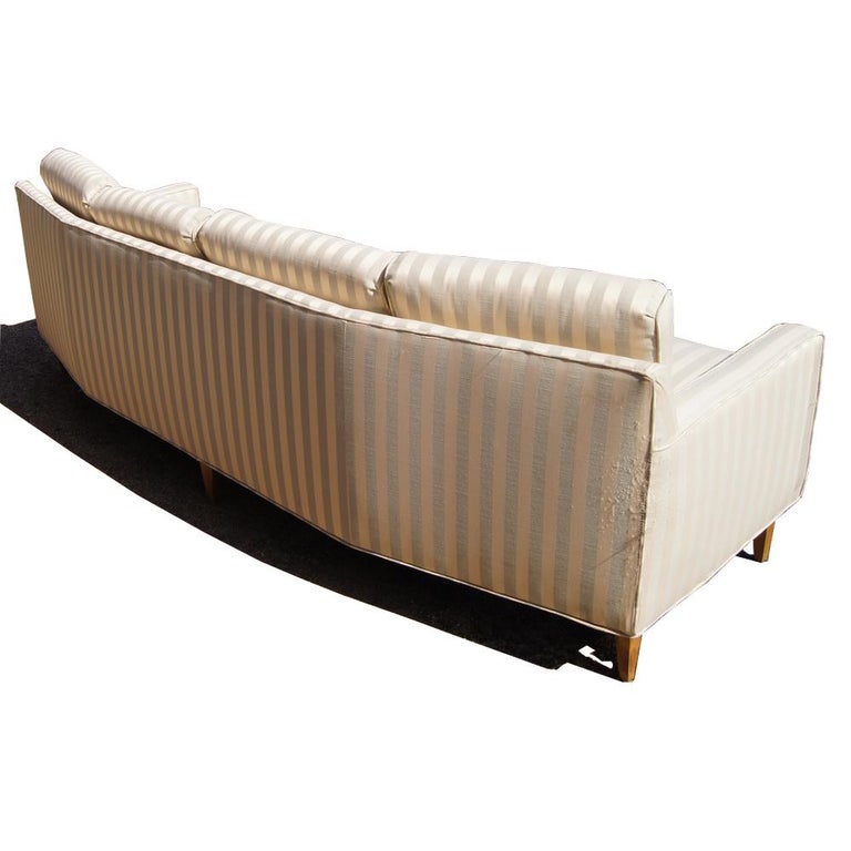 Large Curved Four Seater Sofa Couch For Sale at 1stDibs