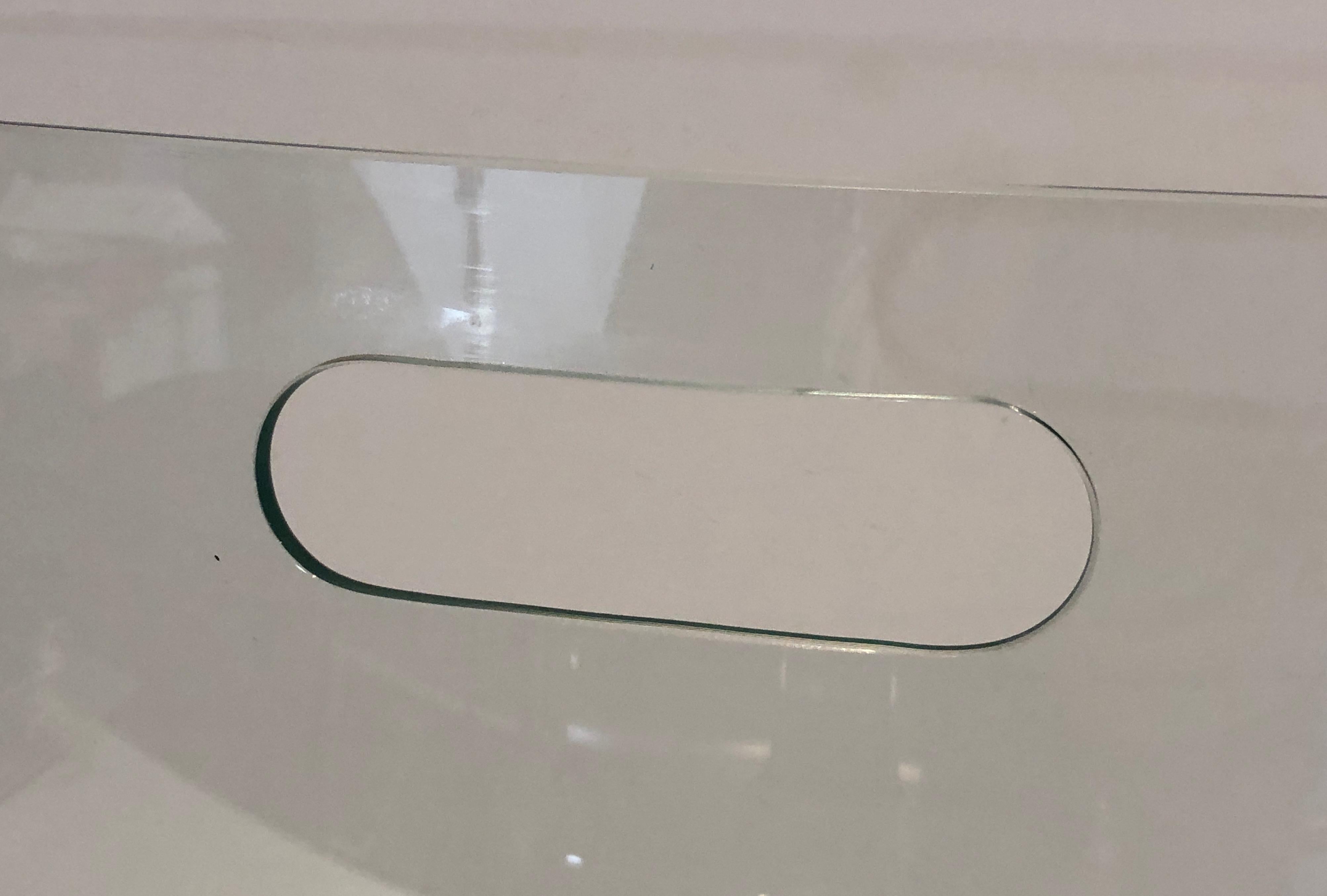 Large Curved Glass Design Fireplace Screen For Sale 7