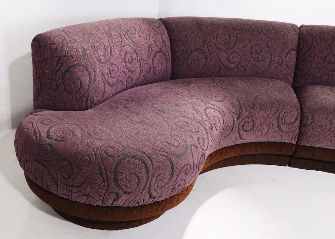 Tissu d'ameublement Grand canapé sectionnel incurvé de Weiman  en vente