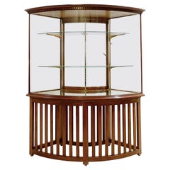 Large Curved Showcase Cabinet - 1940s