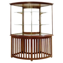 Large curved Showcase Cabinet - 1940s