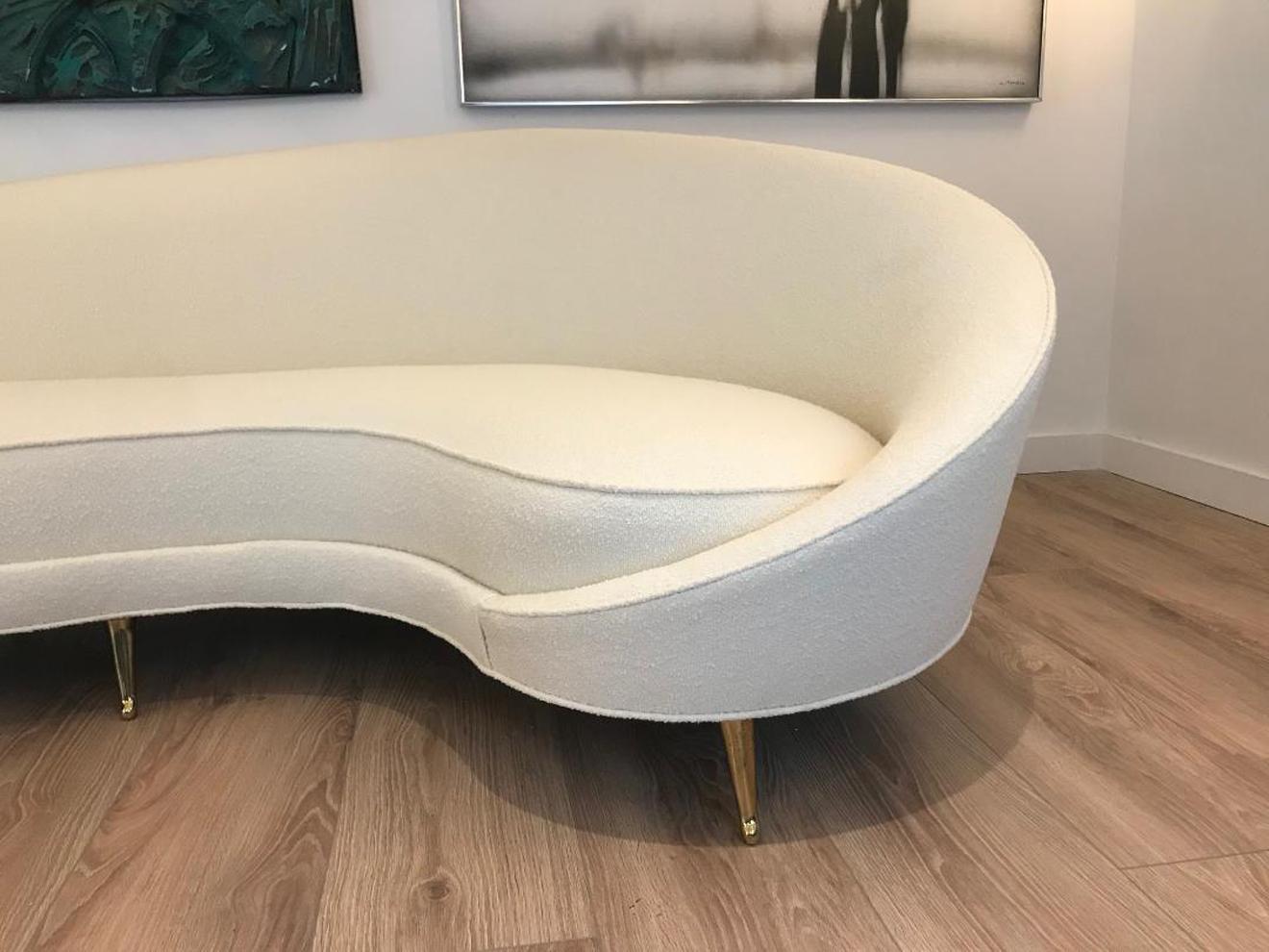 Mid-Century Modern Large Curved Sofa by Federico Munari, Italy, 1950