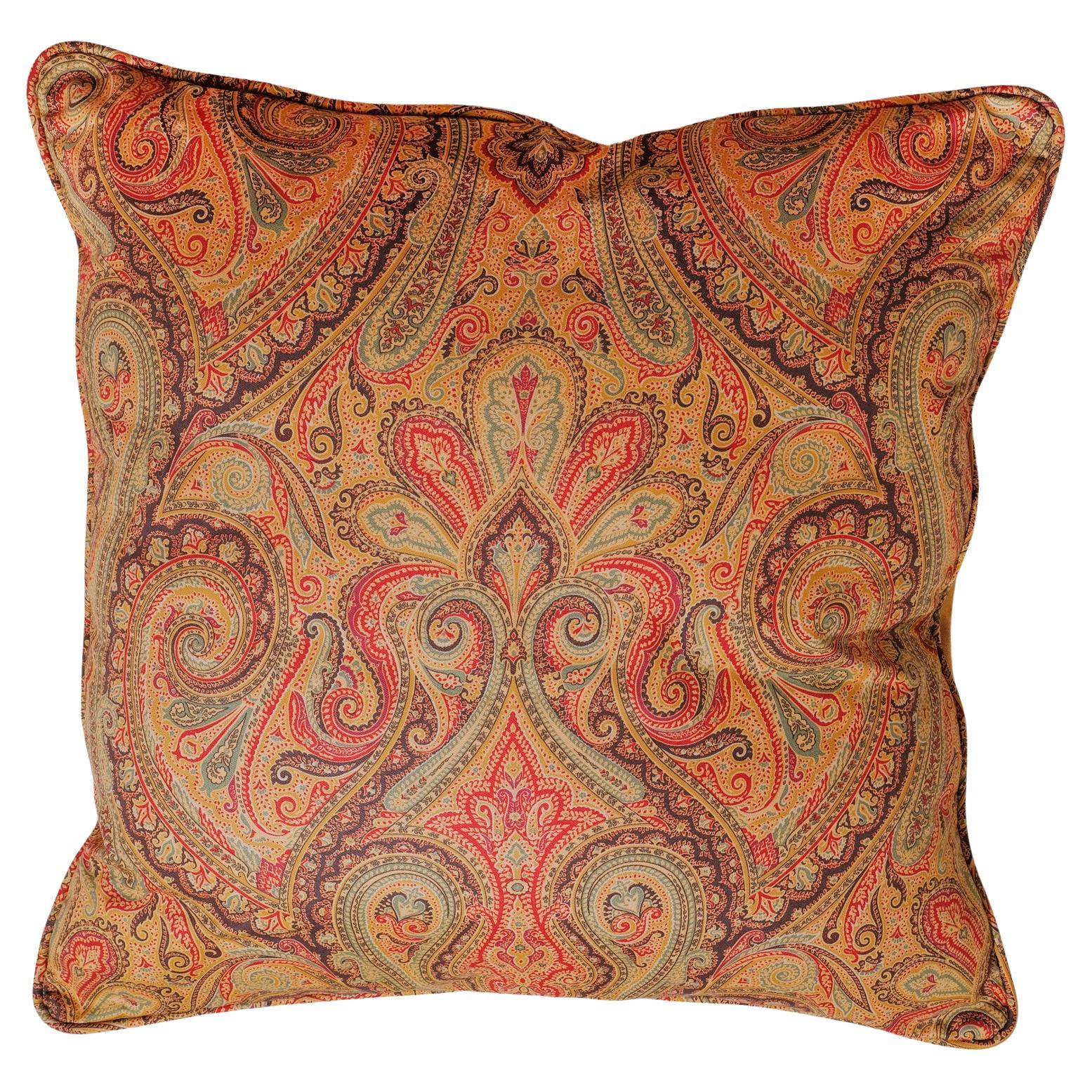 Large Cushion or Pillow with Cashemire Design