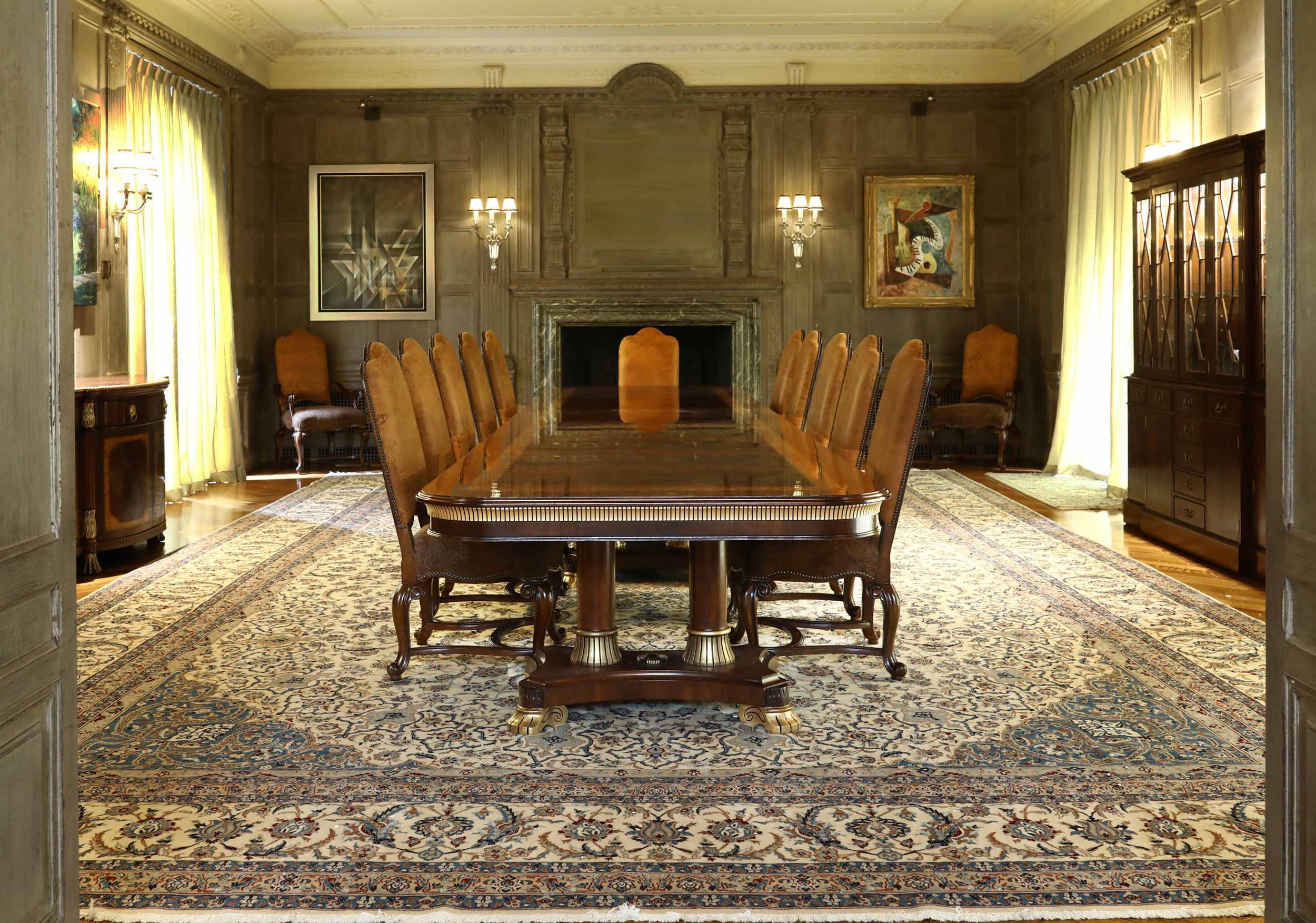 Large Custom Regency Style Banquet Dining Table by Leighton Hall 8