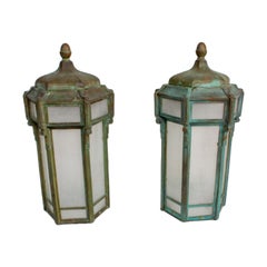 Large Custom Bronze Exterior Sconces – A Pair