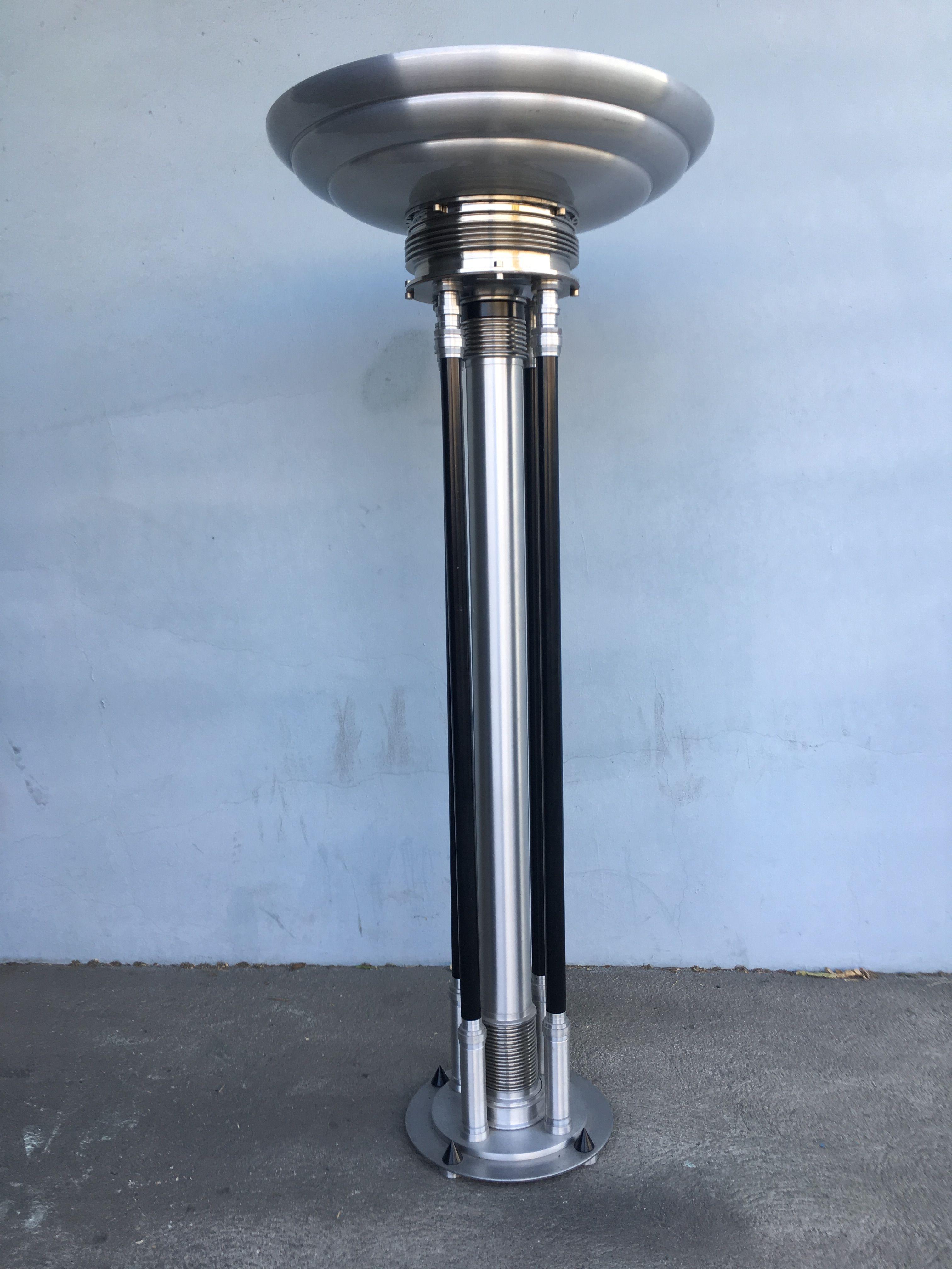 art deco chrome floor lamp