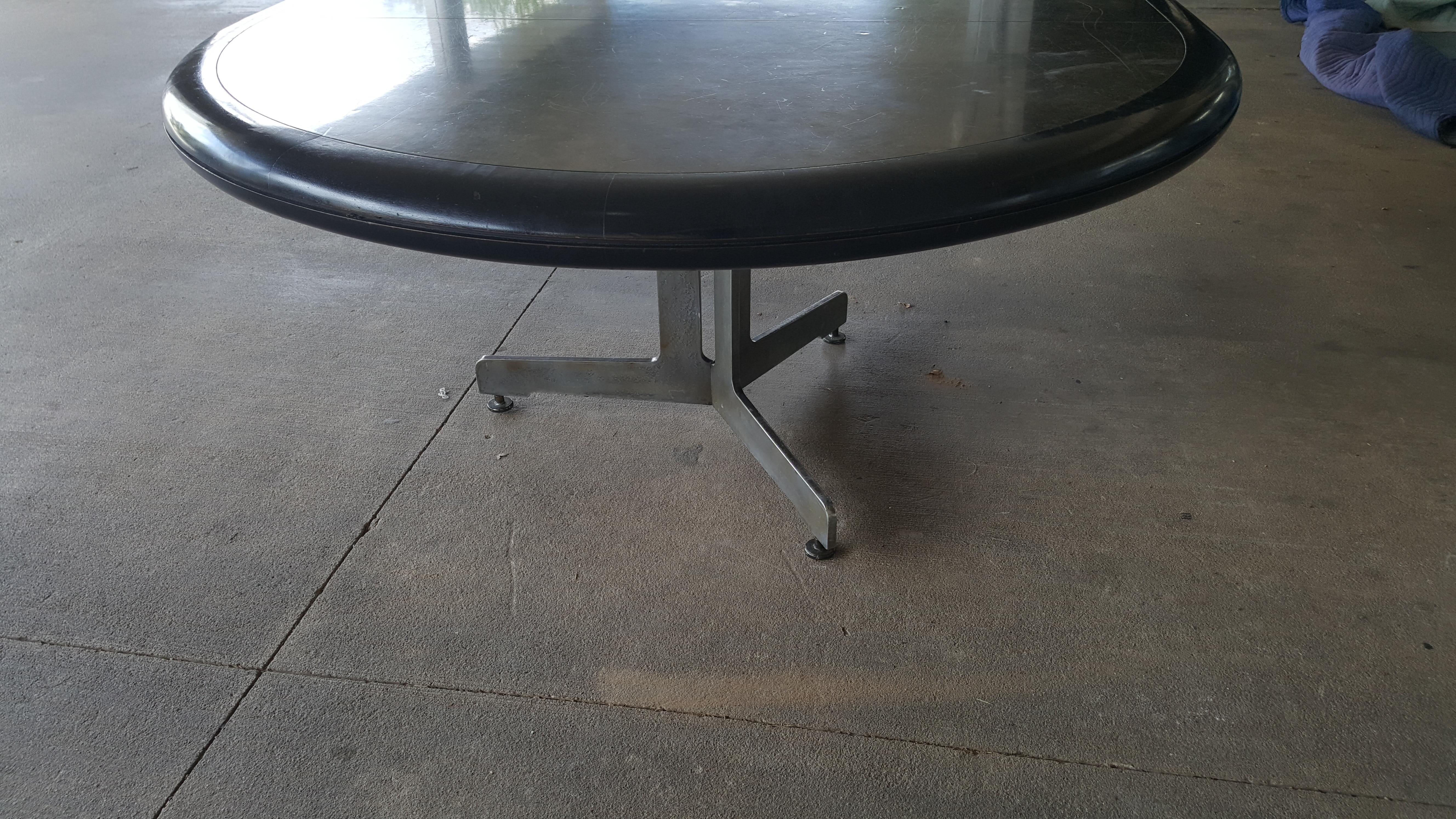 Large Custom Conference Table In Distressed Condition For Sale In Houston, TX