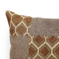 Large Custom Cushion from Vintage African Kuba Cloth