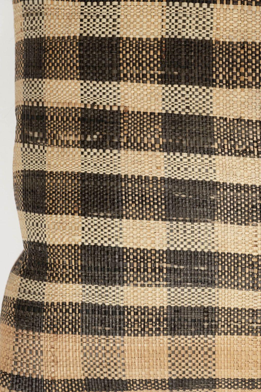 Hand-Woven Large Custom Cushion from Vintage African Kuba Cloth