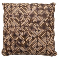 Large Custom Cushion from Vintage African Kuba Cloth