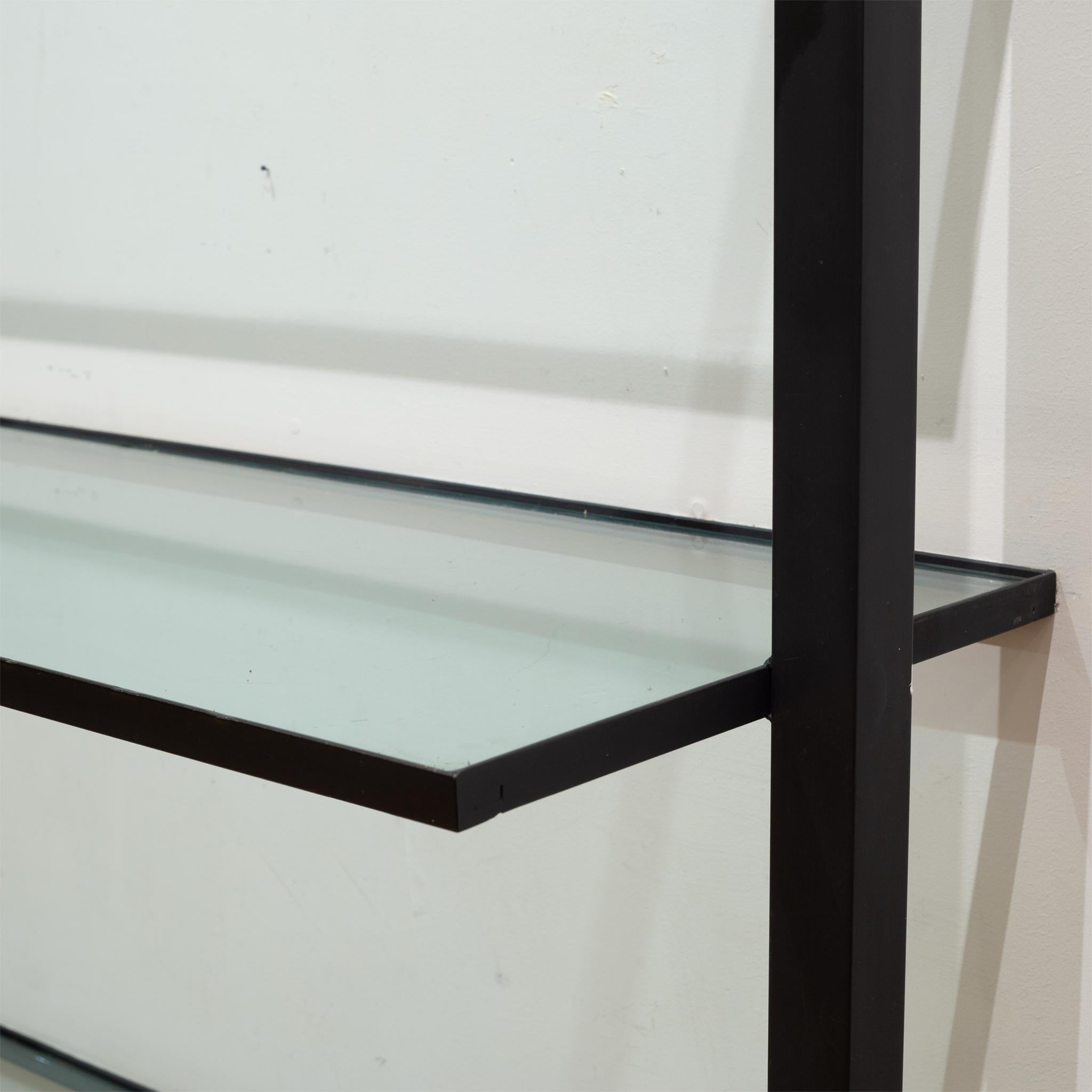 Large Custom Floating Steel and Glass Shelf c. 2014 For Sale 3