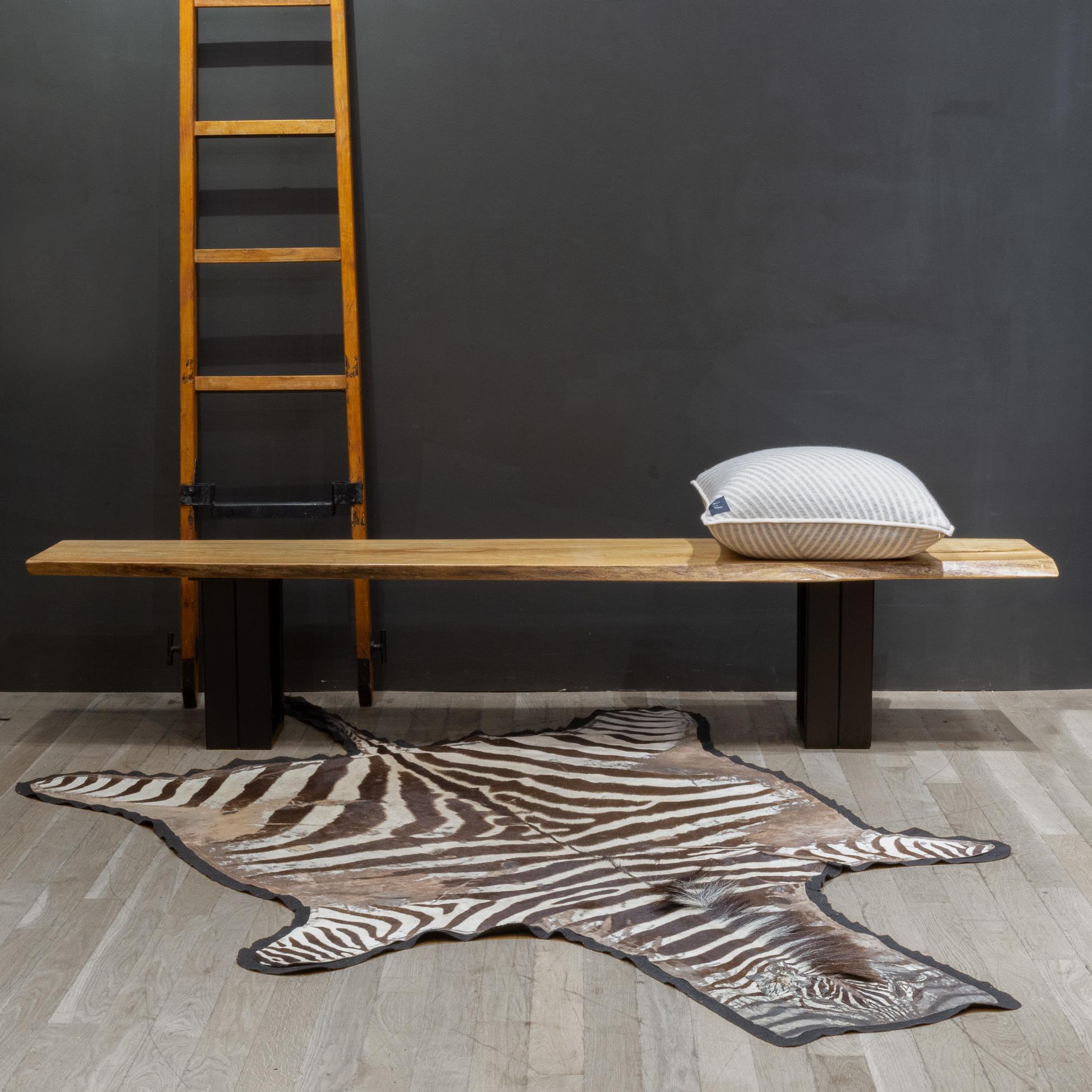 ABOUT

This large custom live edge hickory bench is the perfect combination of rustic and modern. It features a reinforced steel support and black powder coated legs for excellent durability and stability. This bench is sure to add a unique touch to